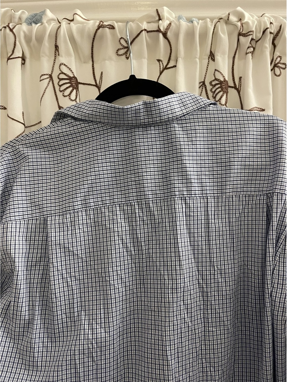 LIKE NEW | Van Heusen | M | Mens Blue Check Long Sleeve Shirt - Picture 10 of 10